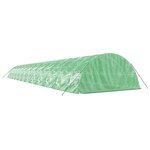 vidaXL Serre avec cadre en acier vert 120 m² 24x5x2 3 m