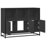 vidaXL Buffet noir 100x35x76 cm bois d’ingénierie