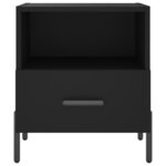 vidaXL Tables de chevet 2 Pièces noir 40x35x47 5 cm bois d’ingénierie