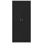 vidaXL Garde-robe Noir 80x52x180 cm Bois d’ingénierie
