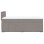 vidaXL Sommier à lattes de lit avec matelas Taupe 80x200 cm Tissu