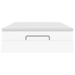 VidaXL Cadre de lit ottoman avec matelas blanc 140x190 cm similicuir