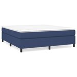 vidaXL Cadre de lit bleu 180x200 cm tissu