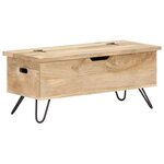 vidaXL Coffre 90x40x45 cm Bois solide de manguier