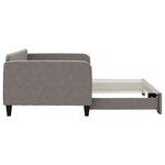 vidaXL Lit de jour avec lit gigogne taupe 100x200 cm tissu