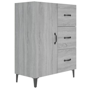 vidaXL Buffet sonoma gris 69 5x34x90 cm bois d'ingénierie