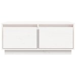 vidaXL Table basse Blanc 80x50x35 cm Bois massif de pin
