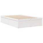 vidaXL Lit avec matelas blanc 140x190 cm bois massif de pin