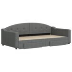 vidaXL Lit de jour avec gigogne et tiroirs sans matelas 100x200 cm