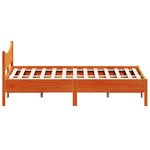 vidaXL Cadre de lit sans matelas cire marron 120x190cm bois pin massif
