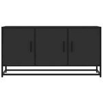 vidaXL Meuble TV noir 100x35x50 cm bois d'ingénierie et métal