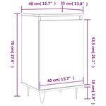 vidaXL Buffets 2 Pièces gris béton 40x35x70 cm bois d'ingénierie