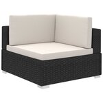 Salon de jardin meuble d'extérieur ensemble de mobilier avec coussins 8 pièces résine tressée noir 02_0018322