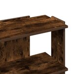 vidaXL Bibliothèque 3 niveaux chêne fumé 60x30x60 cm bois d'ingénierie