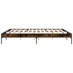 vidaXL Cadre de lit sans matelas chêne fumé 200x200 cm