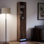 vidaXL Buffet avec LED chêne marron 36x32 5x200 cm bois d'ingénierie