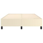 vidaXL Cadre de lit à ressorts crème 140x200 cm similicuir