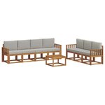 vidaXL Ensemble de canapés d'extérieur 8 Pièces Gris Naturel et Clair
