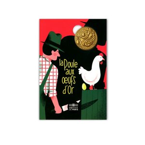 Jean de La Fontaine – Cartelette Fable - La Poule aux oeufs d'or