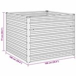 vidaXL Jardinière 100x100x77 cm Acier galvanisé Gris
