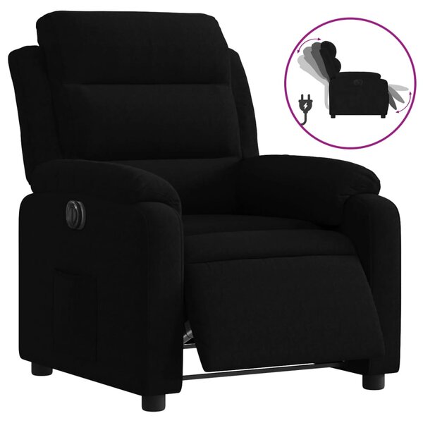 vidaXL Fauteuil inclinable électrique noir velours