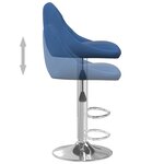 vidaXL Tabouret de bar Bleu Velours