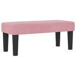 vidaXL Lit à ressorts avec tête de lit Rose 200 x 90 cm Velours