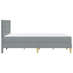vidaXL Cadre de lit avec matelas Gris clair 120 x 190 cm Tissu