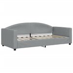 vidaXL Lit de jour avec matelas gris clair 90x190 cm tissu