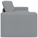 vidaXL Canapé-lit au sol Gris clair 245 x 78 x 77 cm tissu