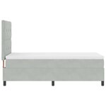 vidaXL Lit à ressort LED avec matelas Gris clair 90 x 190 cm Velours