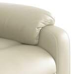 vidaXL Fauteuil inclinable Crème Similicuir