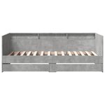 vidaXL Lit de jour avec tiroirs sans matelas gris béton 75x190 cm
