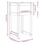 vidaXL Jardinières 2 Pièces 40x40x81 cm Bois massif de pin