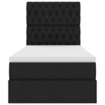 vidaXL Lit avec rangement et matelas Noir 100 x 200 cm Polyester
