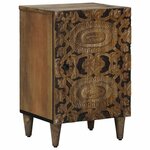 vidaXL Armoire de salle de bain avec stockage Marron 38 x 33 5 x 58 cm