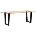 vidaXL Pieds de table à manger en V 2 pièces Noir 60 x (72-73 3) cm Acier