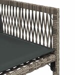 vidaXL Chaises de jardin avec coussins lot de 4 gris résine tressée