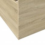 vidaXL Cadre de lit avec tiroirs sans matelas chêne sonoma 100x200 cm