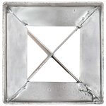 vidaXL Piquets au sol 12 Pièces Argenté 10x10x91 cm Acier galvanisé