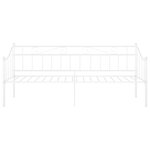 vidaXL Cadre de canapé-lit Blanc Métal 90x200 cm