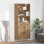 vidaXL Haut Armoire 2 Pièces Chêne artisanal Bois d'ingénierie