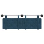 vidaXL Tête de lit suspendue Bleu Velours