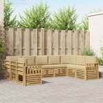 vidaXL Ensemble de canapés d'extérieur 7 pc Blanc et Beige Polyester