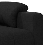 vidaXL Fauteuil inclinable électrique Noir Tissu