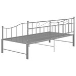 vidaXL Cadre de canapé-lit extensible Gris Métal 90x200 cm