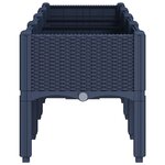 vidaXL Jardinière avec pieds bleu gris 160x40x42 cm PP