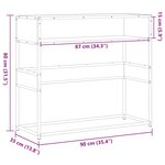 vidaXL Table console chêne fumé 90x35x80 cm bois d'ingénierie