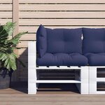vidaXL Coussins de palette lot de 3 bleu marine tissu oxford