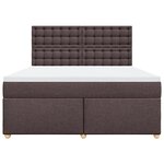 vidaXL Sommier à lattes de lit avec matelas Marron foncé 180x200 cm